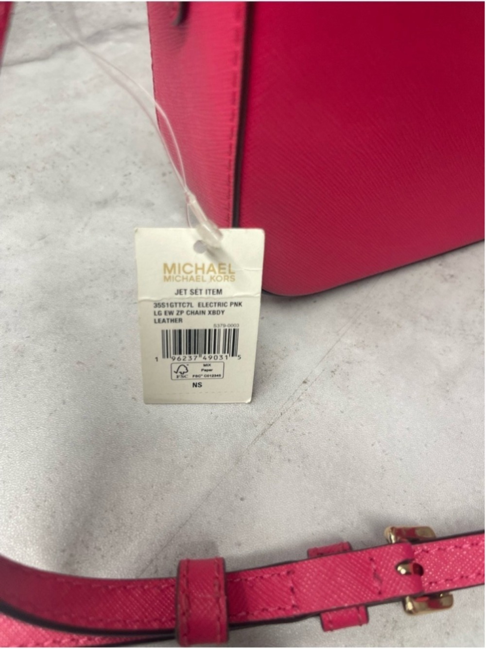 Michael Kors Large EW Chain Crossbody Electric Pink - Picture 4 of 5